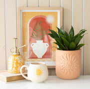 Terracotta Boho Sun Plant Pot - Home Decor