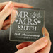 Personalised 16th Anniversary Crystal Glass Block - Mr & Mrs