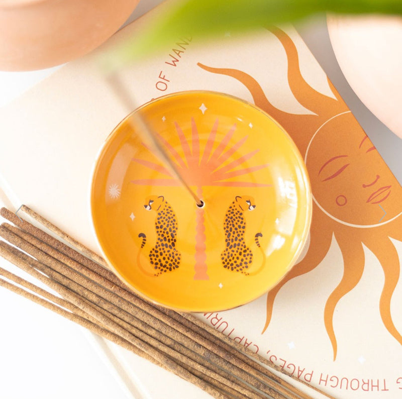 Boho Sun Leopard Palm Incense Holder