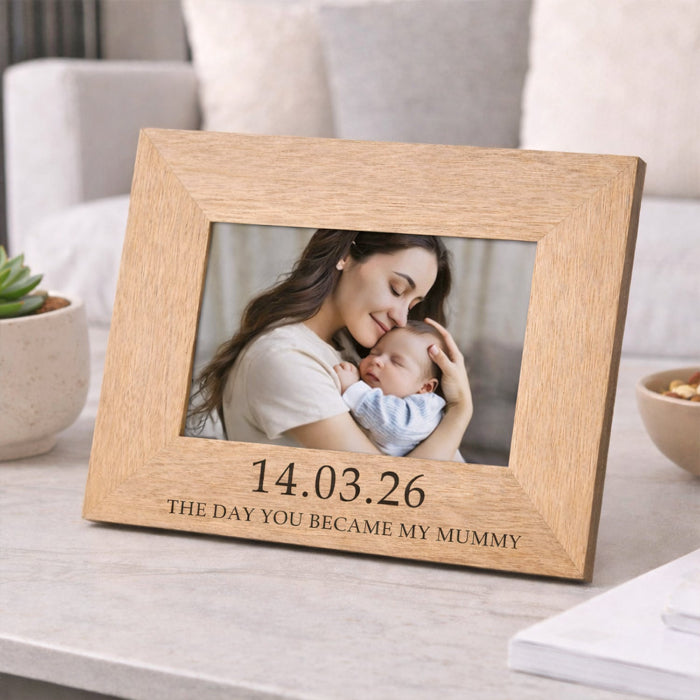 Personalised The Day You Became My Mummy Photo Frame