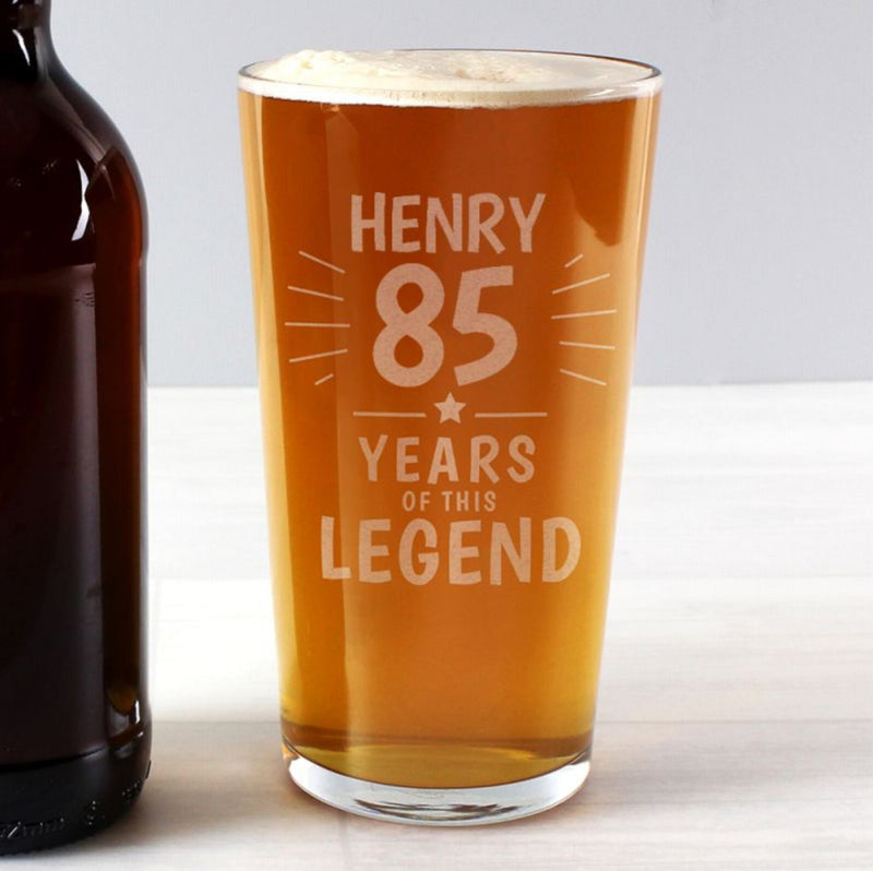 Years of This Legend 85th Birthday Pint Glass