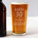 Years of This Legend 30th Birthday Pint Glass