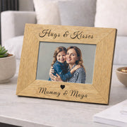Personalised Hugs and Kisses Photo Frame - Mum or Grandma