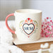 Midnight Bloom Mum Folk Heart Mug - Gift For Mum