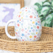 Spring Floral Print Egg Shaped Mug - Home Decor