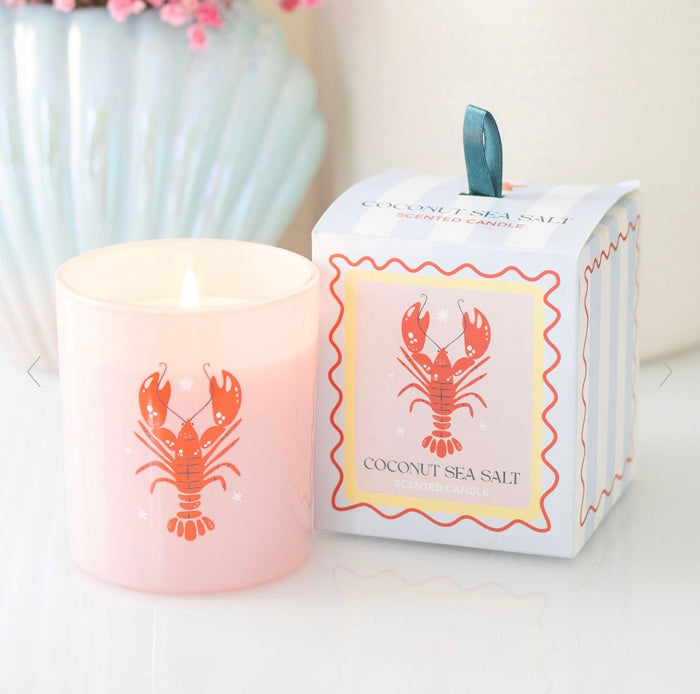 Coastal Pastel Lobster Coconut & Sea Salt Candle