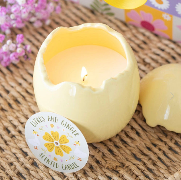 Spring Citrus & Ginger Egg Shaped Candle
