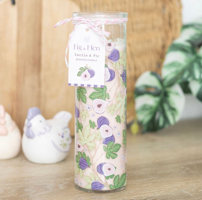 Fig & Hen Tree Print Vanilla & Fig Tube Candle