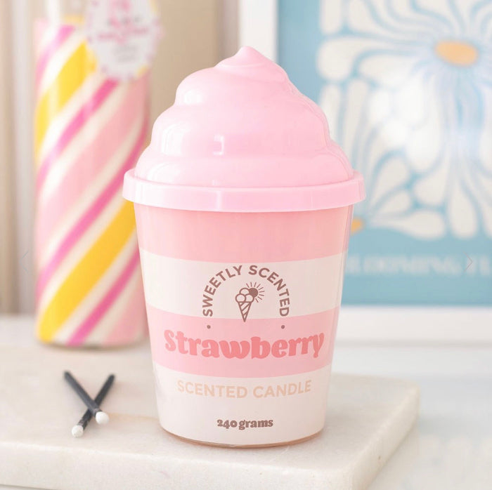 Seaside Strawberry Ice Cream Scented Candle