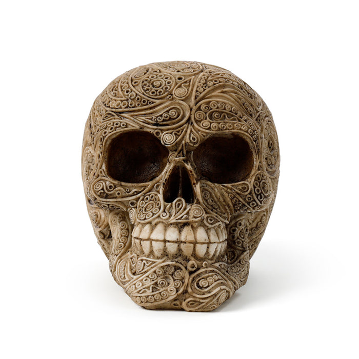 Intricate Damask Skull Ornament