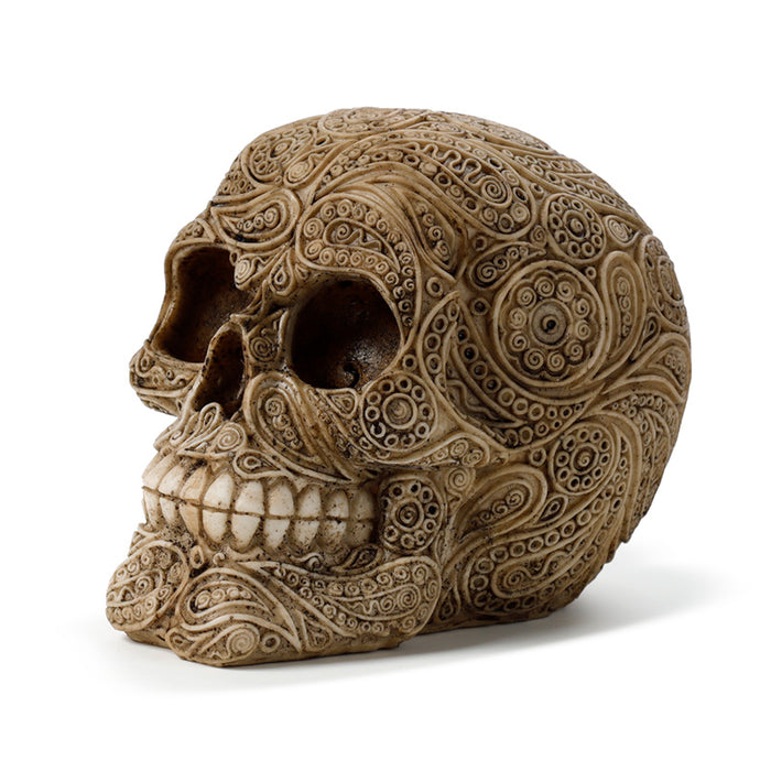 Intricate Damask Skull Ornament
