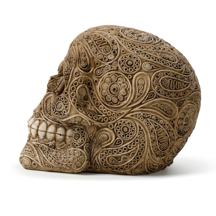 Intricate Damask Skull Ornament