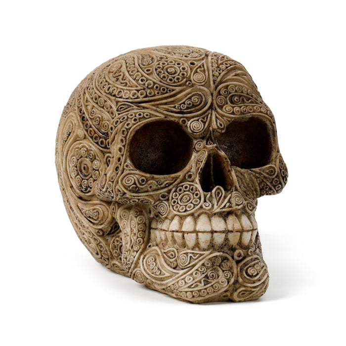 Intricate Damask Skull Ornament