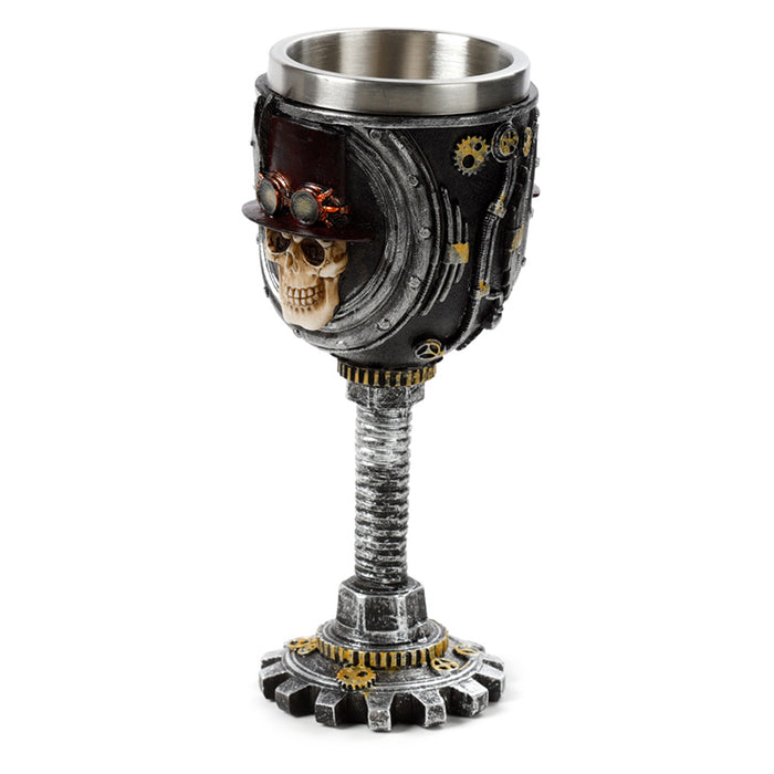 Decorative Steampunk Skull Goblet