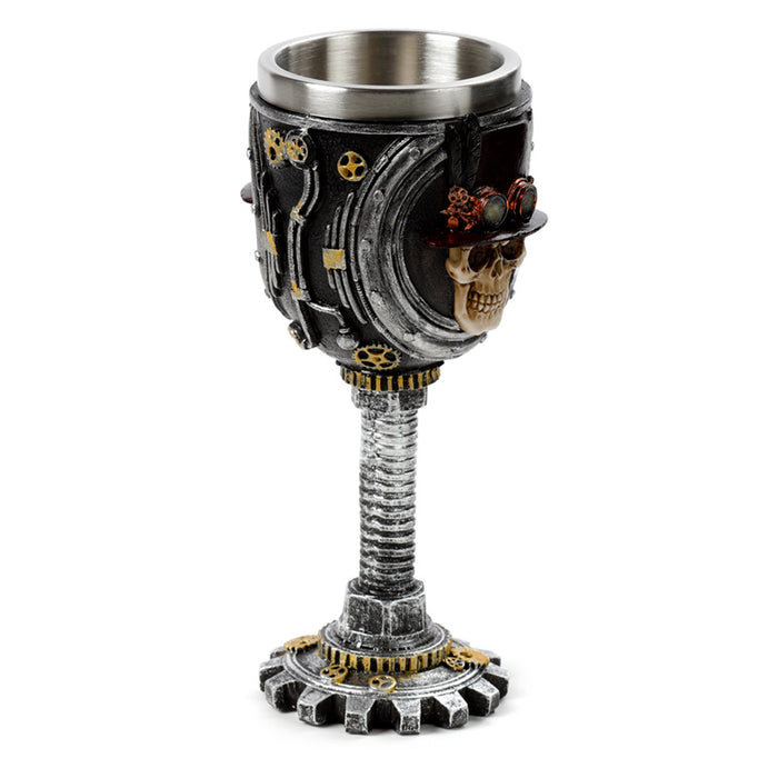 Decorative Steampunk Skull Goblet