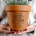 Personalised Worlds Best Stepmum Terracotta Plant Pot