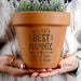 Personalised Worlds Best Nannie Terracotta Plant Pot