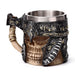Decorative Axe Handle Armoured Skull Tankard