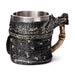 Decorative Axe Handle Armoured Skull Tankard
