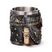 Decorative Axe Handle Armoured Skull Tankard