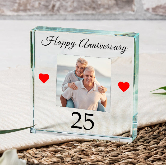 Happy 25th Anniversary Photo Gift Plaque