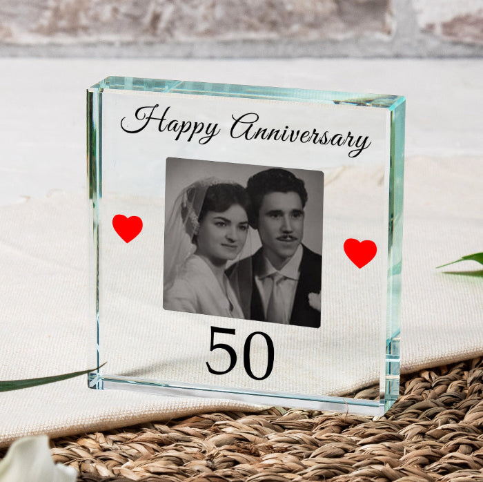 Happy 50th Anniversary Photo Gift Plaque