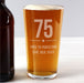 Personalised 75th Birthday Pint Glass With Gift Box
