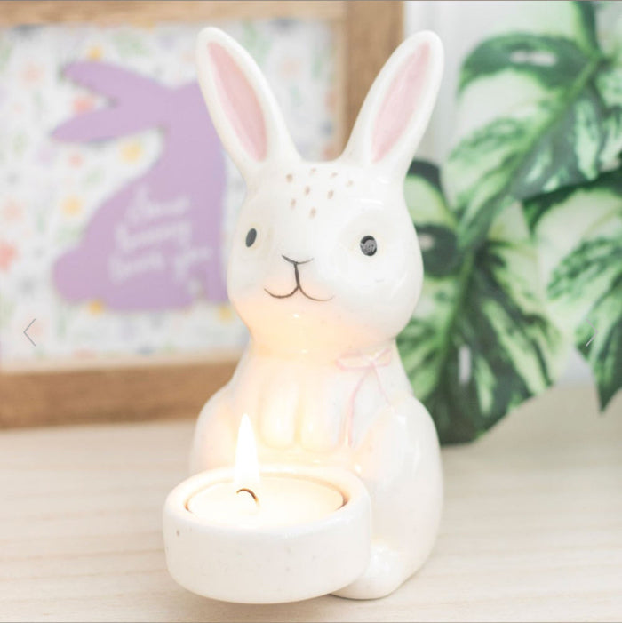 Bunny Shaped Tealight Candle Holder | Spring & Easter Decor
