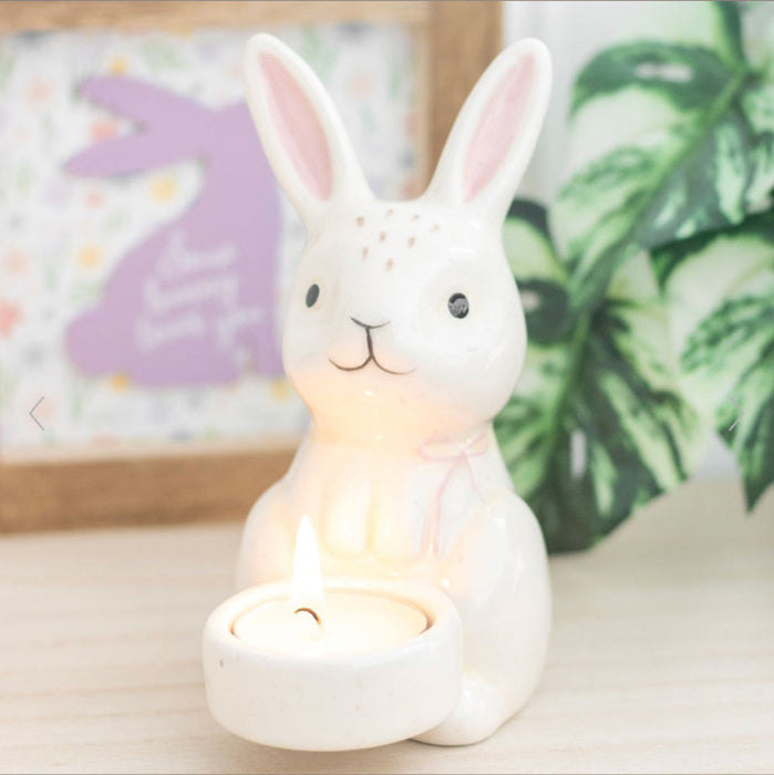 Bunny Shaped Tealight Candle Holder | Spring & Easter Decor