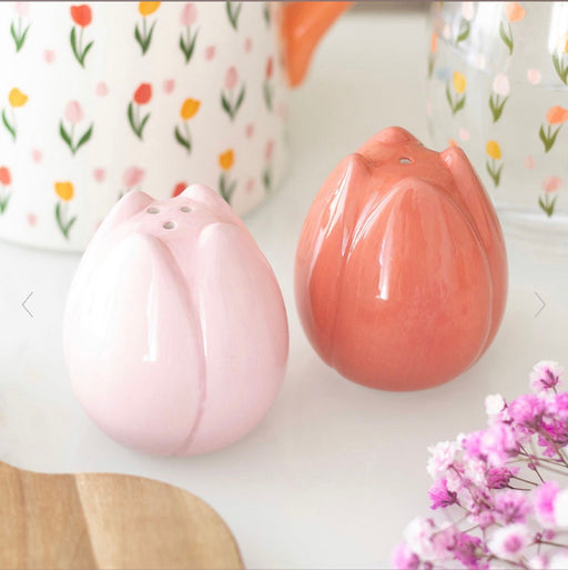 Tulip Shaped Salt and Pepper Shakers - Home Kitchen Decor