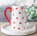 Heart Print Ceramic Flower Jug Vase