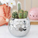 Silver Disco Ball Shaped Vase