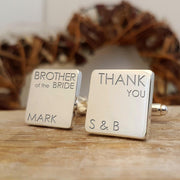 Personalised Wedding Role Cufflinks - Thank You