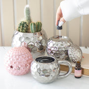 Large Silver Disco Ball Shaped Mug
