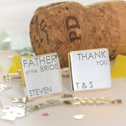Personalised Wedding Role Cufflinks - Thank You