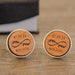 Personalised Mr and Mrs Infinity Wedding Cufflinks - Wooden