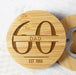 Personalised 60th Birthday Bamboo Bottle Opener Coaster