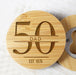 Personalised 50th Birthday Bamboo Bottle Opener Coaster