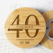 Personalised 40th Birthday Bamboo Bottle Opener Coaster