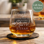 Time Flies When You're Having Rum Tumbler Glass - Personalised