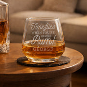 Time Flies When You're Having Rum Tumbler Glass - Personalised