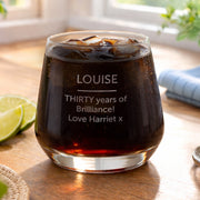 Personalised Tumbler Glass - Any Message | Whisky, Vodka, Gin & Rum