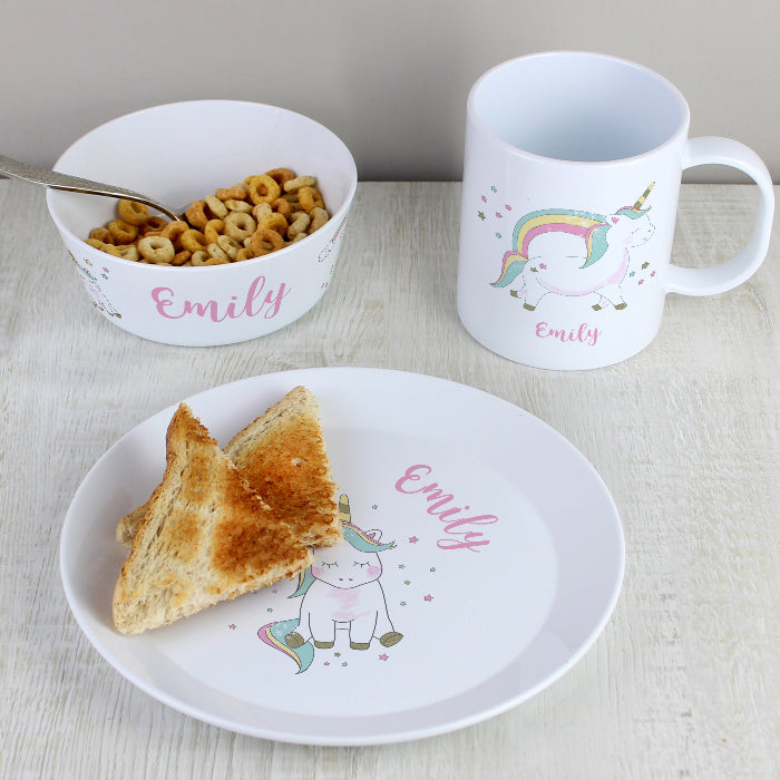 Personalised Children’s Unicorn Breakfast Set