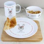 Personalised Children’s Bunny Pink Breakfast Set
