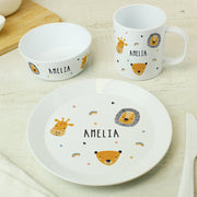 Personalised Children’s Safari Animals Breakfast Set