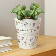 Personalised Wild Flowers Plant Pot - Any Message