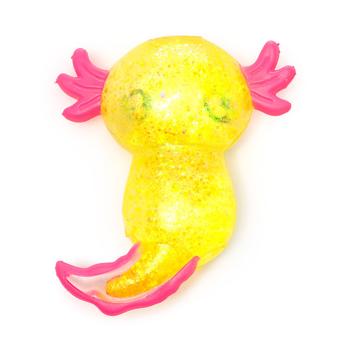 Squeezable Glitter Axolotl Fidget Toy