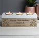 Personalised 70th Birthday Floral Triple Tea Light Box
