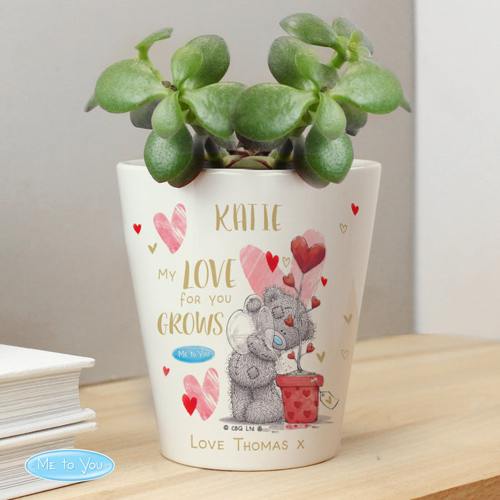 Personalised Me To You Love For You Grows Plant Pot