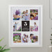 Personalised 5th Anniversary Multi Photo Upload White Framed